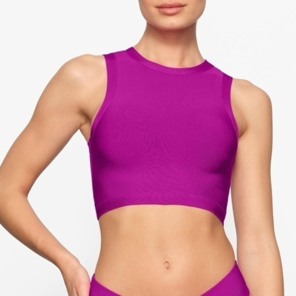 NWT Skims Knit Swim High Neck Top